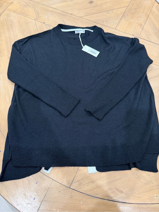 Mersea Sweaters - Mersea Coronado Split Back Sweater Black with White Stripe Crewneck S/M NWT